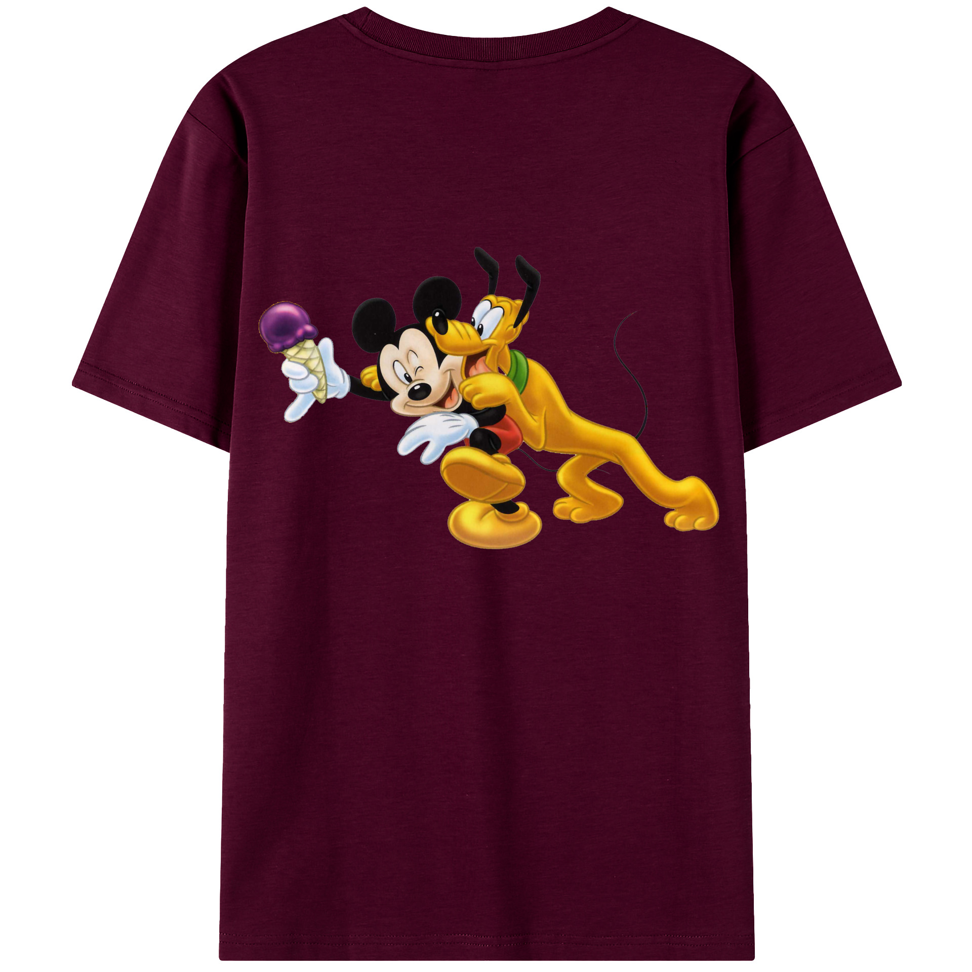 （画像用） ミッキーマウス Mickey Mouse レディース半袖Tシャツ(バックプリント)